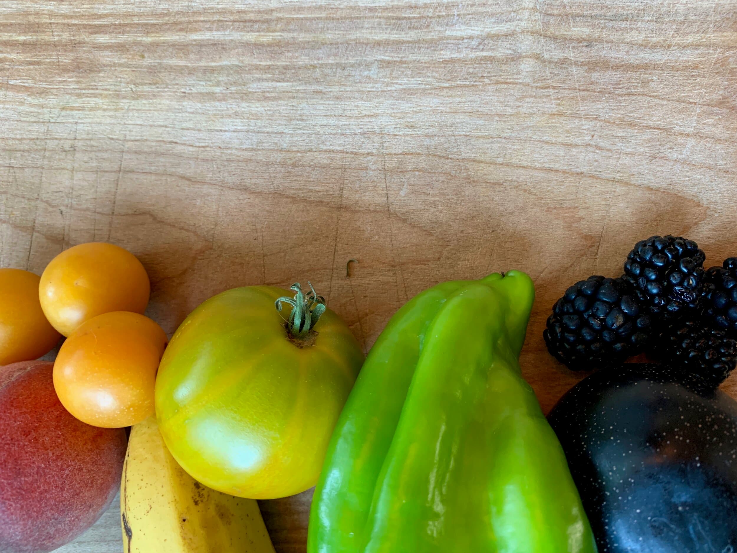 Rainbow fruits and vegetables